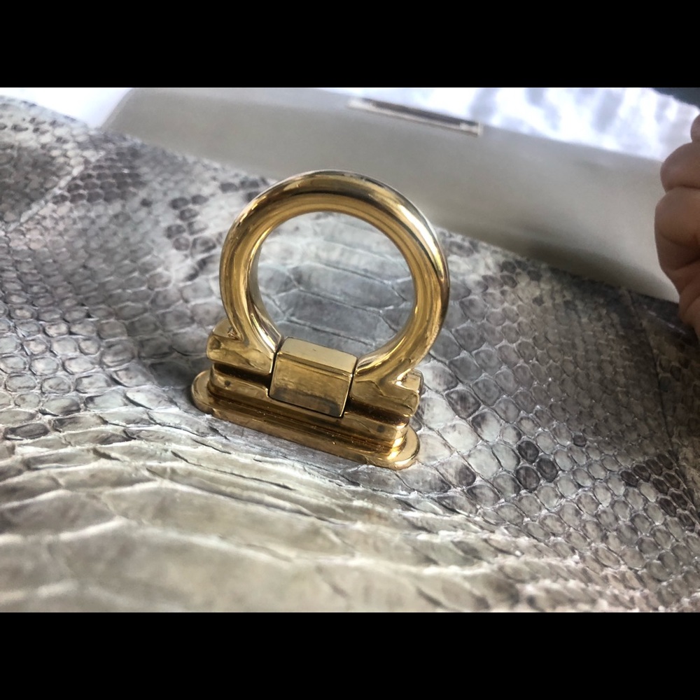 Rare Salvatore Ferragamo Sofia Python Satchel - image 7